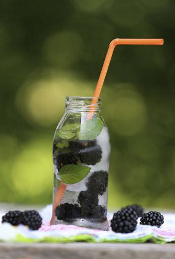 Blueberries Detox Water