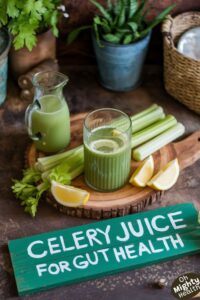 Celery as a good example of food for gut cleanse for better digestion