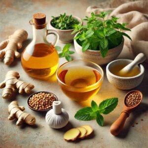 Examples of ingredients used for a Ayurvedic detox for full body cleansing