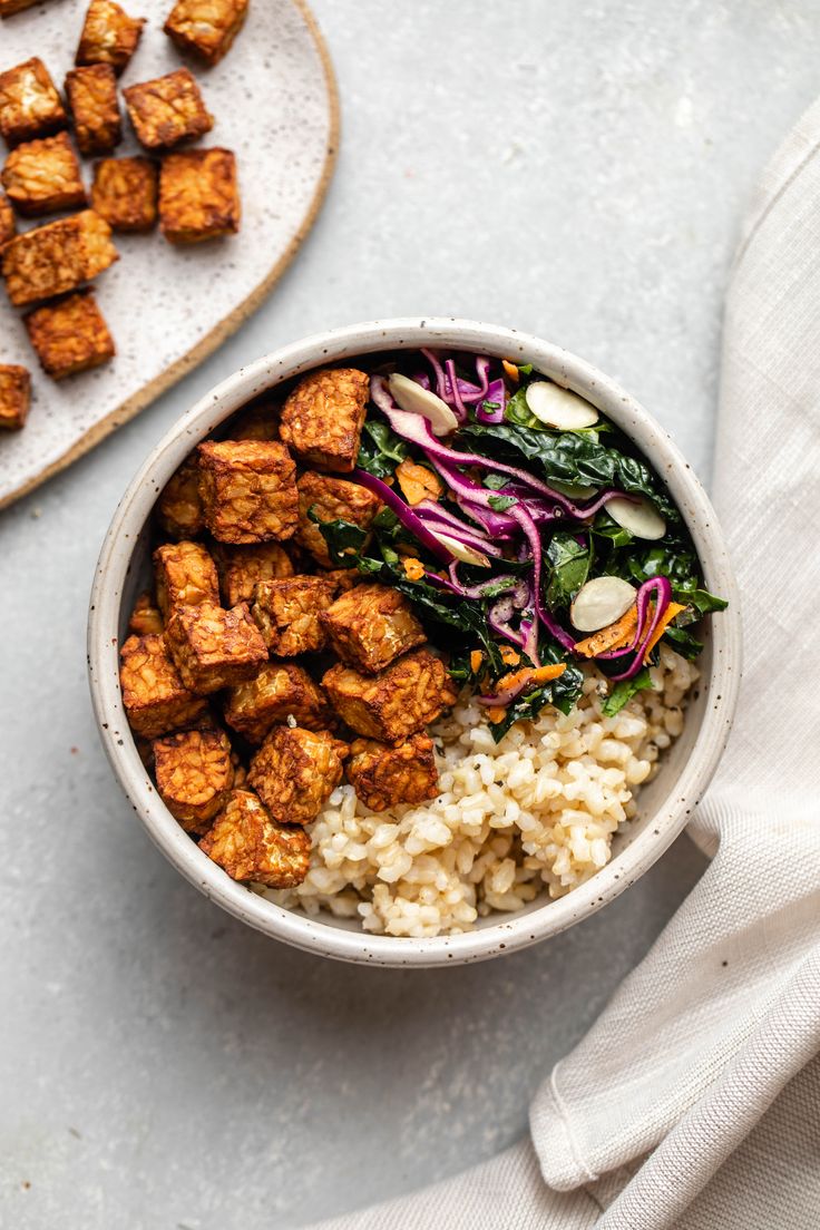 picture of easy baked tempeh as one of the best fermented food for detox and digestion 