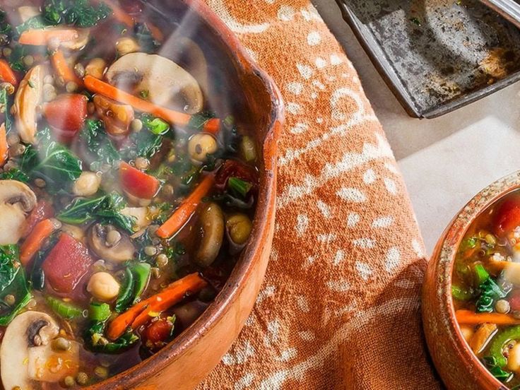 begin with lentil soup, quinoa, and steamed vegetables when transitioning off an intensive phase