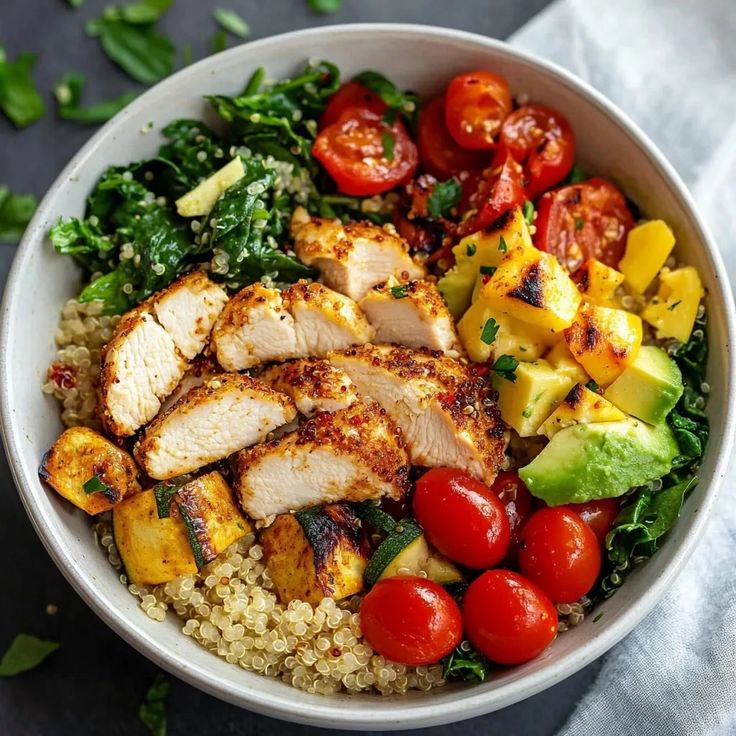 bowl of chicken quinoa